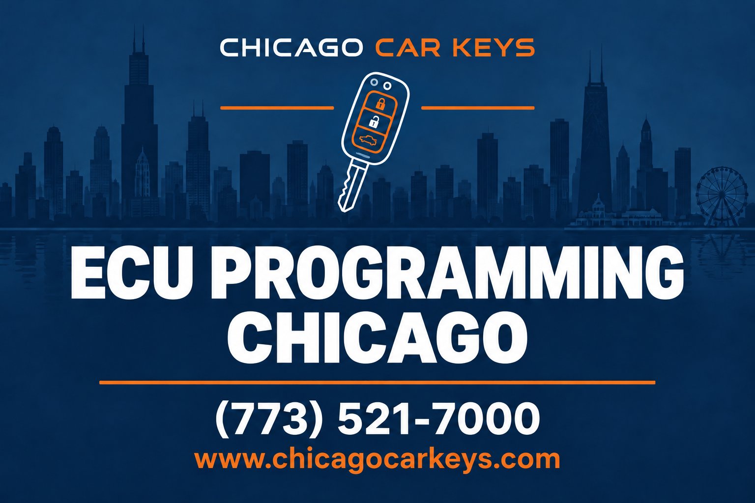 Chicago Car Keys branded service card for ecu programming in Chicago